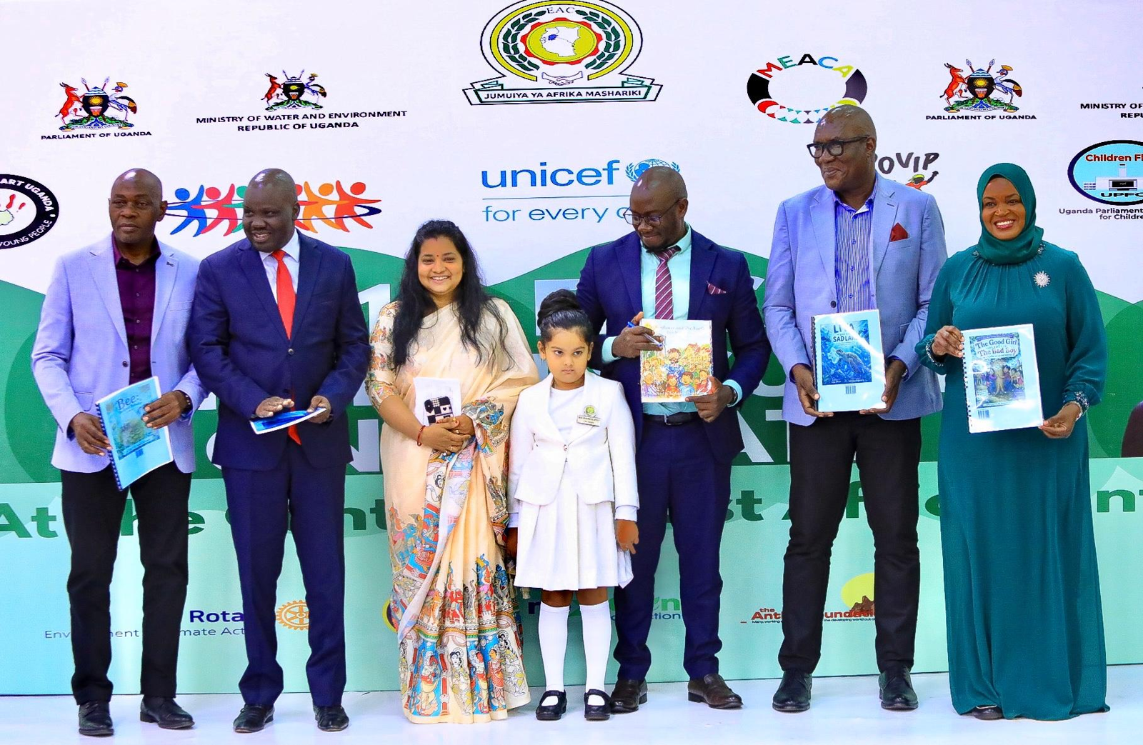 Participants in a public group photograph at the EAC Children Summit on Climate Change